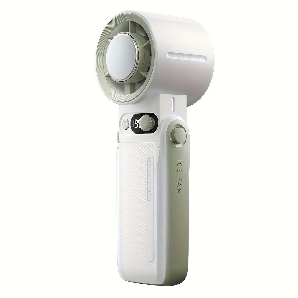 Portable Electric Fan, Rechargeable Handheld Fan, 6000mAh, with Ice Pack, 199 Speed Handheld Turbo Fan, with Digital Display Screen Quiet,