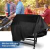 BBQ Cover Outdoor Dust Waterproof Weber Heavy Duty Grill Cover Rain Protective Outdoor Barbecue Cover Round Bbq Grill Black