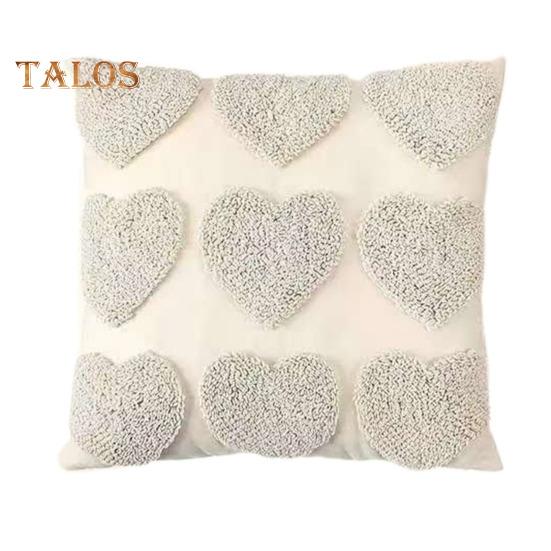 Наволочка с 3D-узором в виде сердца короткая плюшевая наволочка со скрытой молнией для спальни гостиной дивана украшения на День святого Валентина 1198₽