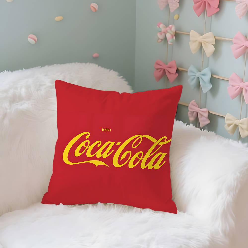 C-C-Mode Cola-Kasten Plüschstoff Weiche Kissenhülle Beidseitiger Druck Kissenbezug Haushaltsgeschenke