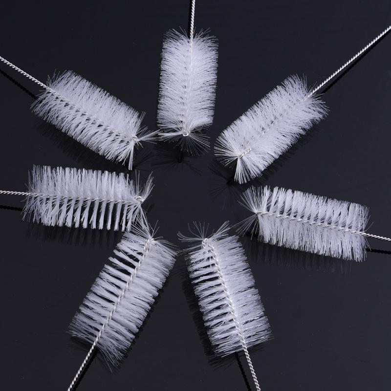 Szczotka ze stali nierdzewnej z długim uchwytem i nylonowym włosiem: Idealne do czyszczenia szklanych pojemników, probówek i butelek na wodę