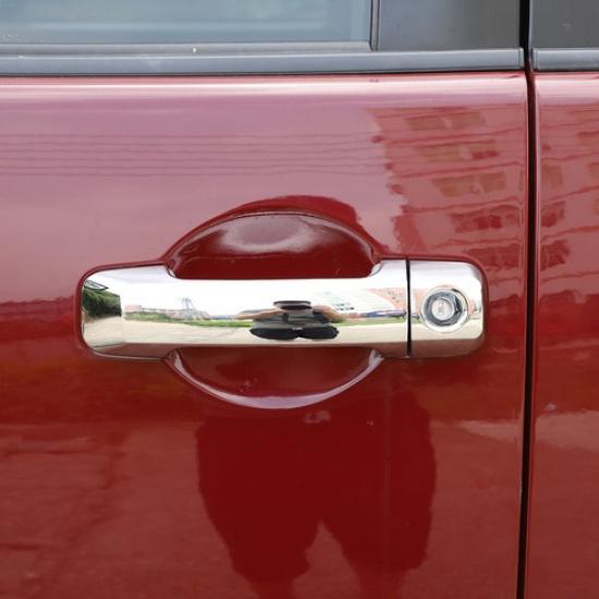 For Toyota FJ Cruiser 07-21 ABS Silver Exterior Side Door Handle Cover Trim