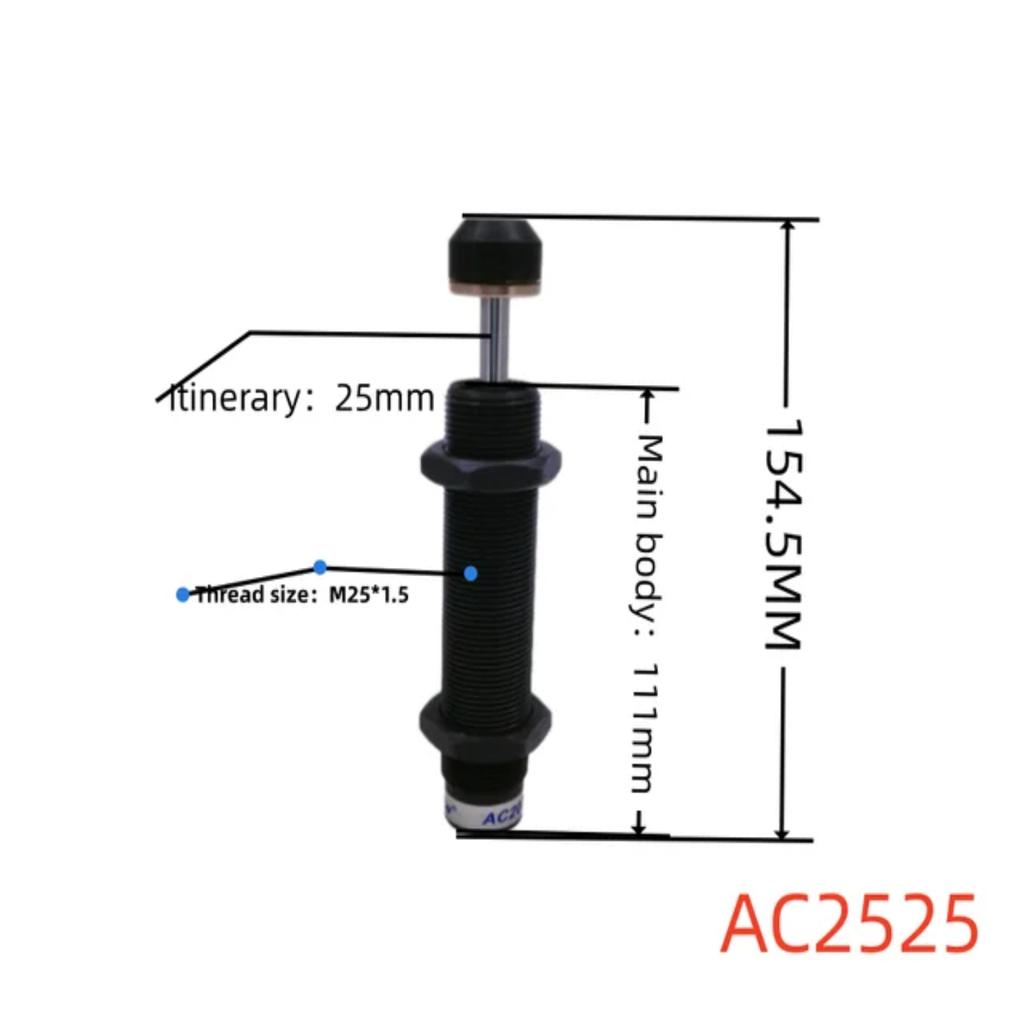 AC Series Shock Absorbers Pneumatic Oil Hydraulic Buffers  a Range of Damper Models AC1420 1425 2016 2020 2025 2050 2025 2030
