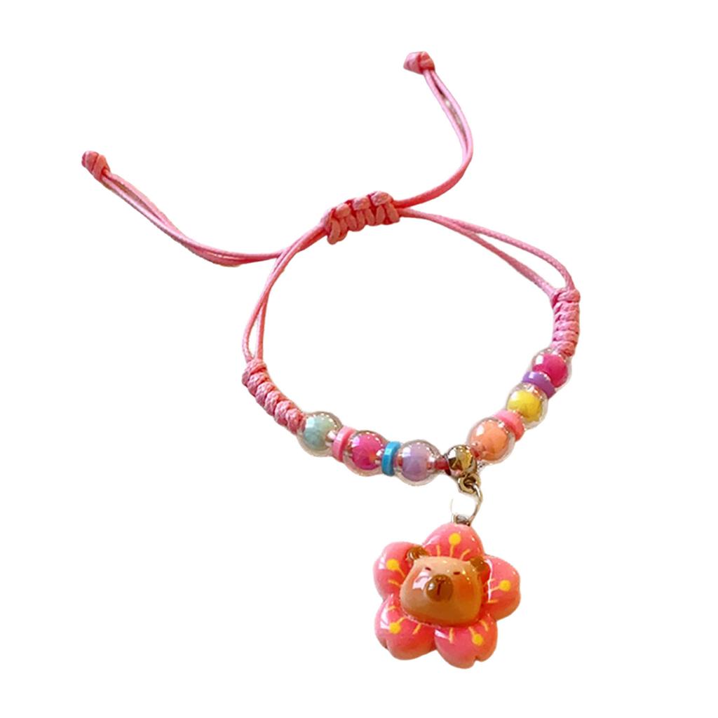 Særpreget Capybara-armbånd i resin Håndvevd snorarmbånd Motehåndleddsmykker for egen stil og gavegiving