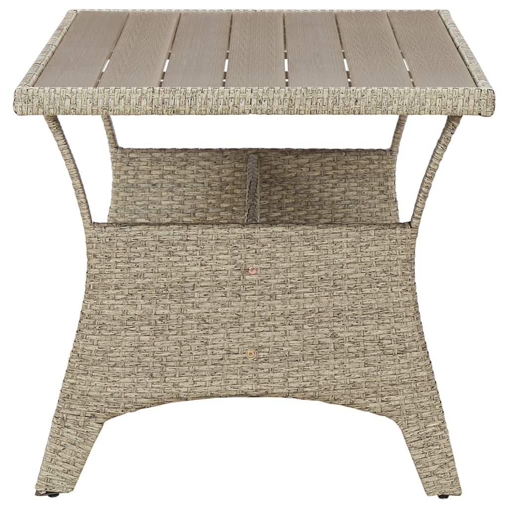Vidaxl Stół Ogrodowy, Szary, 120X70X66 Cm, Polirattanowy
