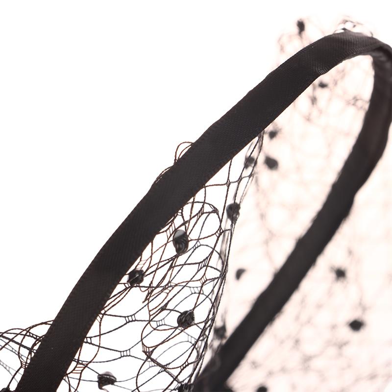 Fashion Tulle Cage Veil With Pearls Wedding Party Dress Veil Headbands Hair Jewelry Party Stage Headgear Headdress