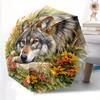 1 Stück Gelassener Wolf inmitten der Pracht der Natur Automatisches Öffnungs- und Schließschirm - Kleiner Schirm Geeignet für Verschiedene Anlässe C034
