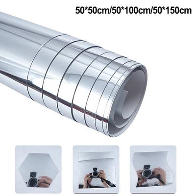 0,1 mm dicker Wandaufkleber aus Acryl für Badezimmer, DIY-Spiegelfolie