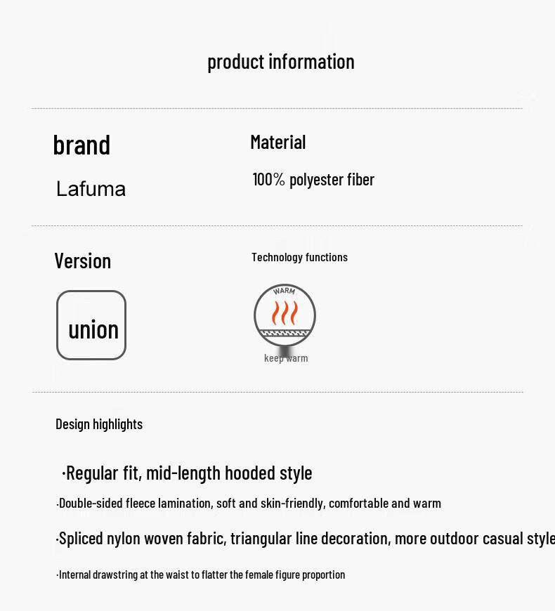 LAFUMA Women's LFJA4CR66 Hooded Fleece Jacket