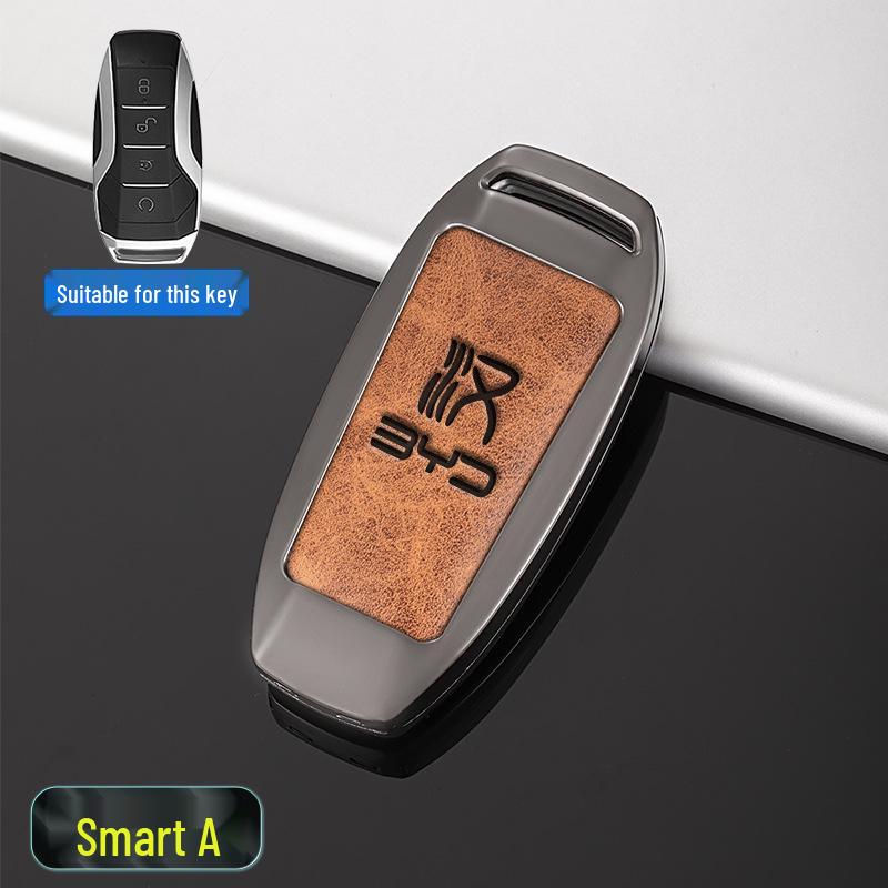 Compatible Key Cover for 2022 BYD Han DM-i EV Genesis Edition - Metal Shell Buckle