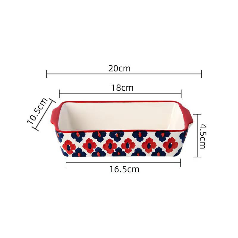 

Прямоугольная овальная форма для выпечки с ручкой, керамическая форма для запекания, форма для жарки лазаньи, кухонная форма для салата, сыра, запекания