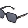 Chanel Logo Square Sunglasses Unisex Sunglasses Black C622/S4,A71305-X08101-S2214