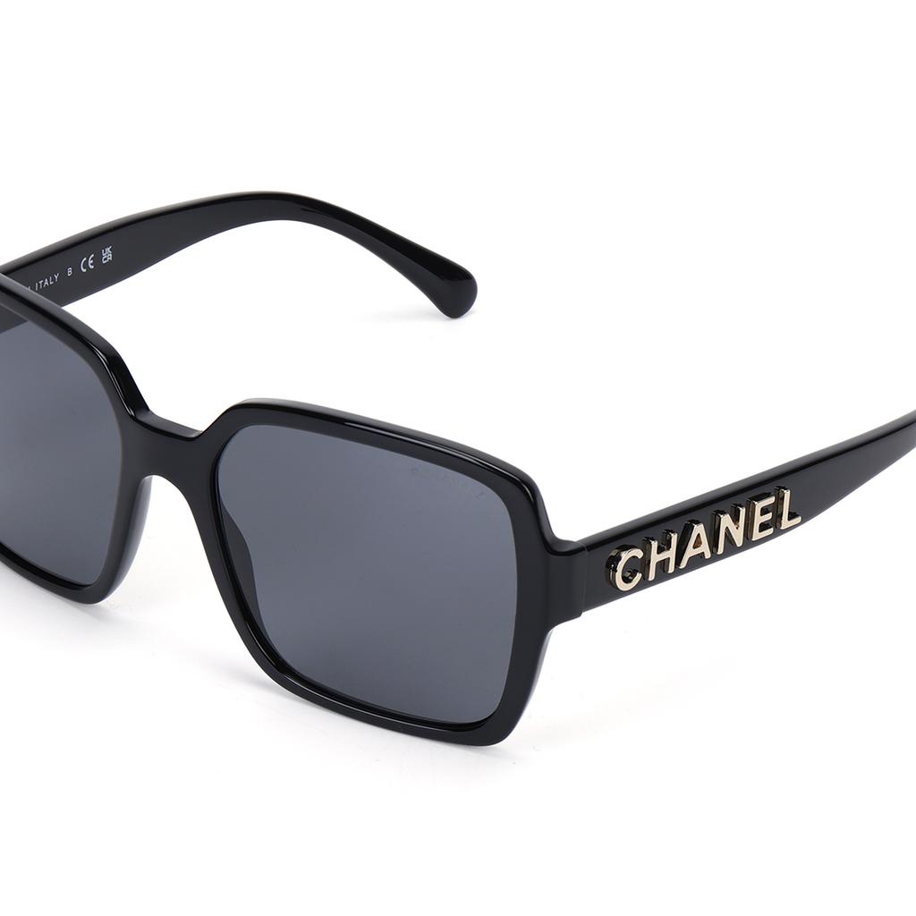 Chanel Logo Square Sunglasses Unisex Sunglasses Black C622/S4,A71305-X08101-S2214