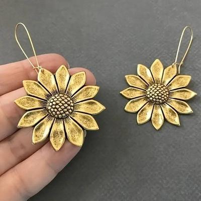 Böhmischer Stil, modische Sonnenblumen-Ohrringe für Frauen, Verlobung, Hochzeit, Blumen-Ohrringe