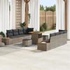 11-piece Garden Sofa Set with Grey Cushions 3362888