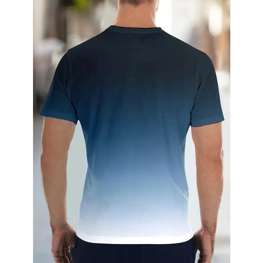 Herren Berg 3D Druck T-Shirts Mode Tees Bademode Stretch Polyester Sport Kurzarm Tops