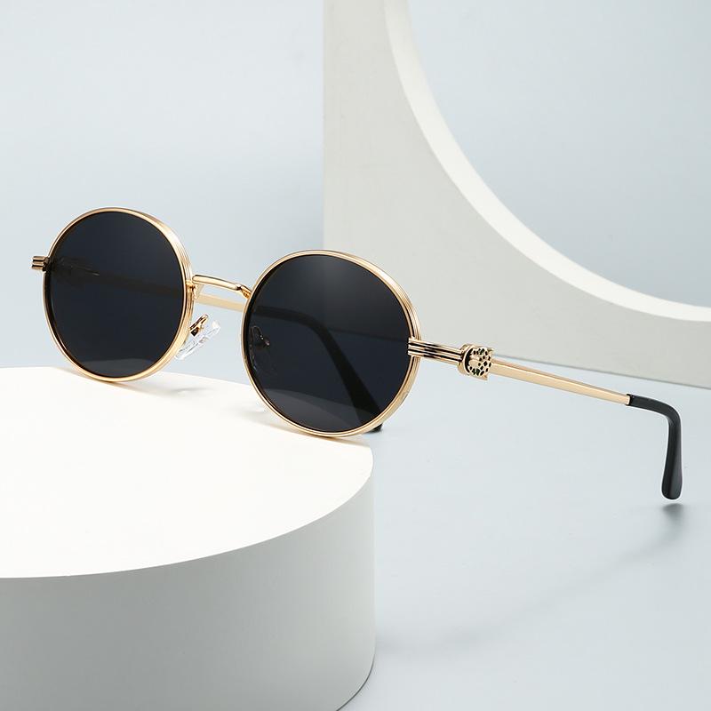 Fashion Brand Luxury Designer Sunglasses Men Women Vintage Leopard Oval Trendy Party Shades Glasses Outdoor Travel Sunglasses