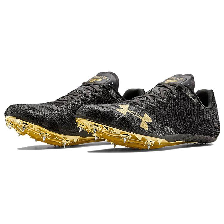 Under Armour HOVR Smokerider Black Metallic Victory Gold Unisex Sneakers Jet-Grey 3021831-004