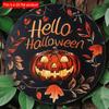 2d Flat 20*20cm, Halloween Home Decoration, Halloween Horror Pumpkin, Circular Wooden Logo, Creative Decoration, for Home, Kitchen, Garden, Bedroom