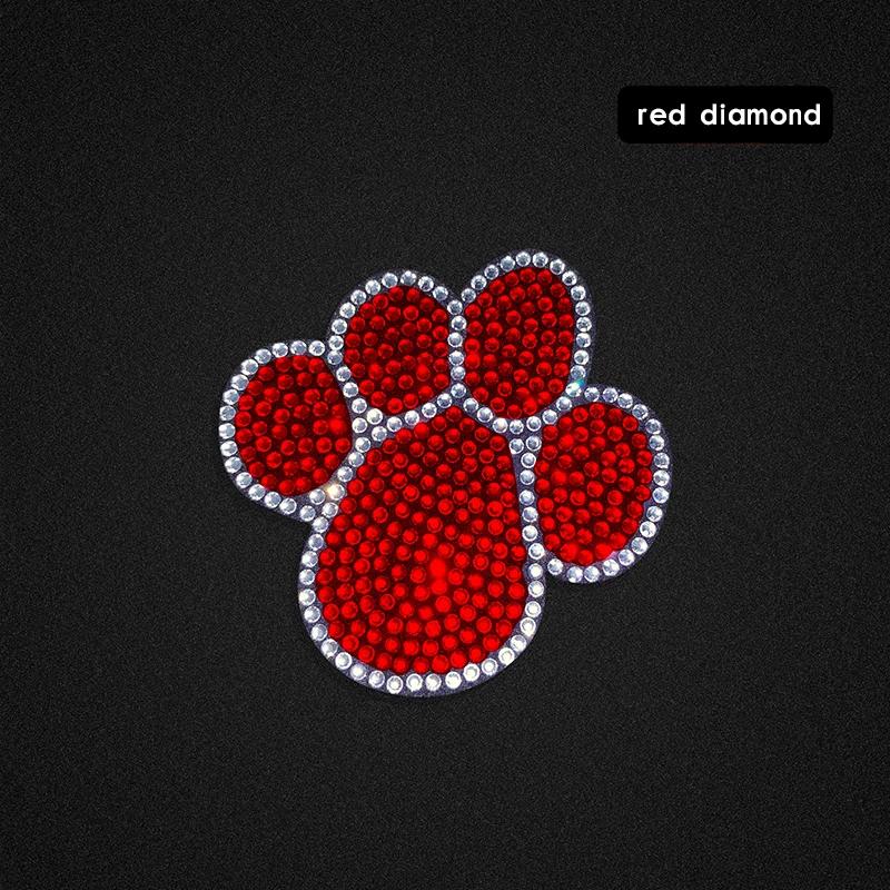 Diamond Crystal Car Stickers Dog Paw Stickers Cute Palm Print Body Tail Scratch Stickers Exterior Decoration Auto Accessories