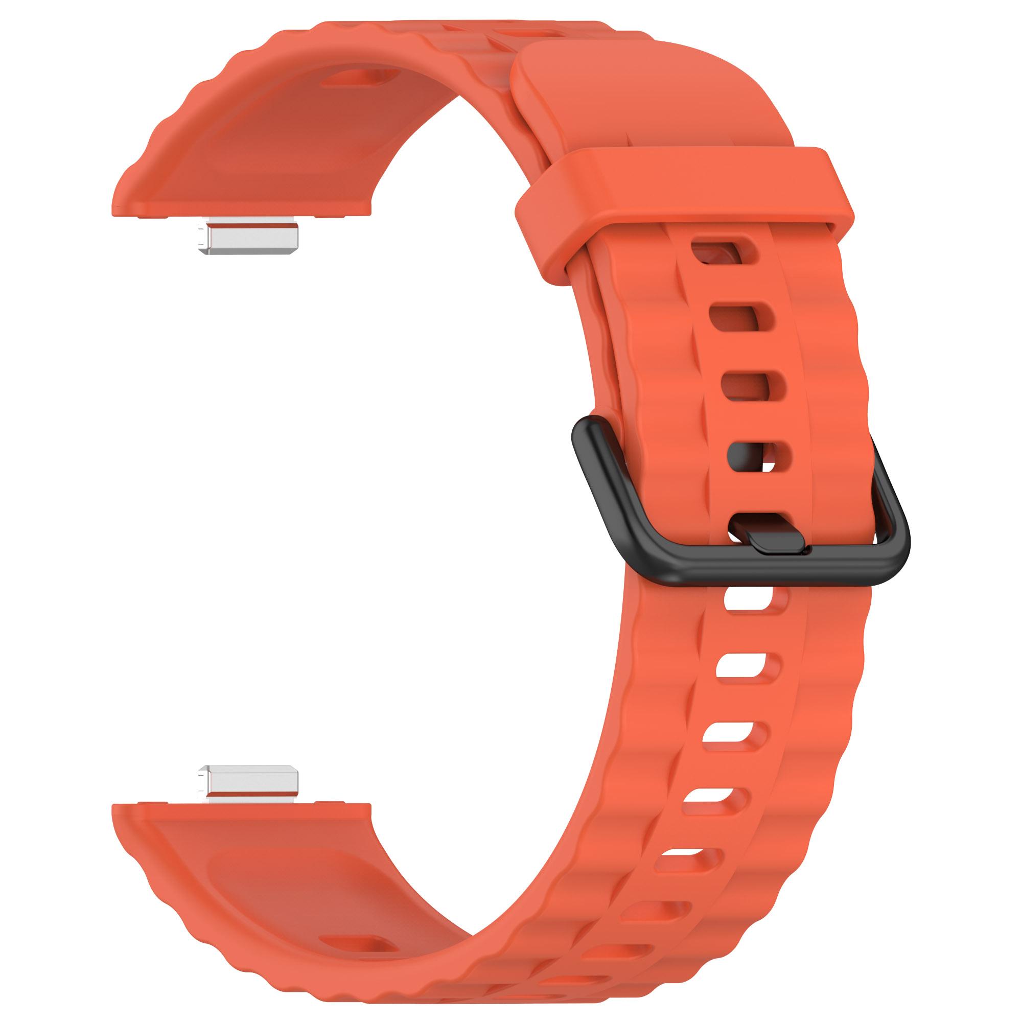 

Silicone Strap with Black Buckle for Huawei Watch Fit 4 Pro/4/3 Breathable Watch Band Plum