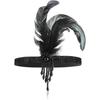 (Black Beads) 1920s 1920s Women Girls Theme Hair Accessories Bridal Wedding Party Gathering Headbands