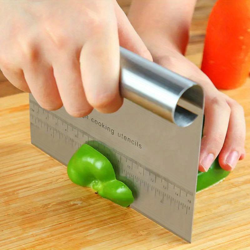Premium Stainless Steel Bench Scraper with Measurement Markings - Durable Dough Cutter & Pastry Chopper, Ideal for Baking Dough Scraper
