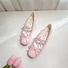 Sheepskin version~ Small inner height increase leather single shoes women's bow Mary Jane shoes summer with skirt small leather shoes