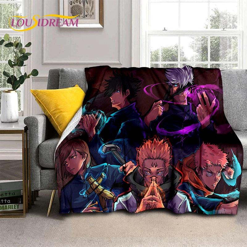3D Jujutsu Kaisen Anime Cartoon Itadori Yuji Soft Flannel Blanket,Throw Blanket Comfortable Blanket for Picnic Beds Sofa Home