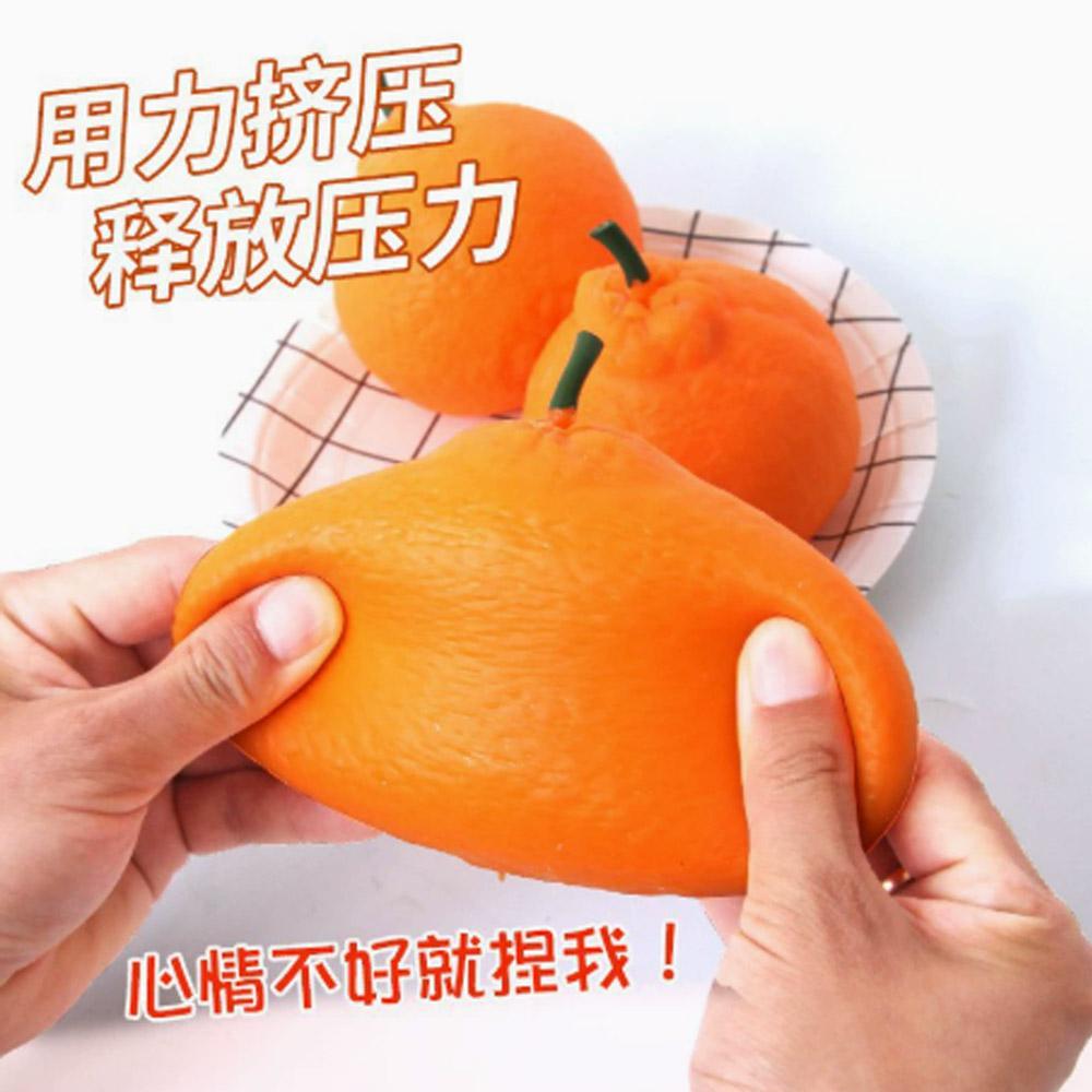 Tangerine Fruit Squish Ball Gift Squishy Squeeze Stress Reliever Fidget Sensory Toy Simulation Fruit Food Squeeze Balls For Kids