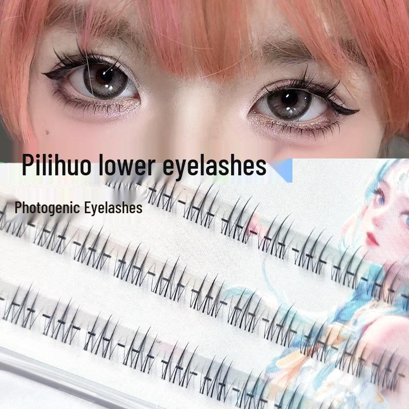 

Yue Jiao Niang Thunderbolt Lower Lashes: Natural, Transparent Stem, Comic Fairy Style