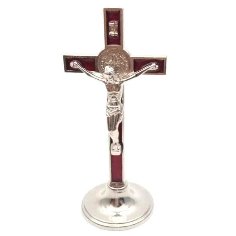 Kreuz Kruzifix Ständer Christus Katholische Jesus Statue Figurine Religiöse Gebet Kirche Dekoration Auto Hause Kapelle Dekor