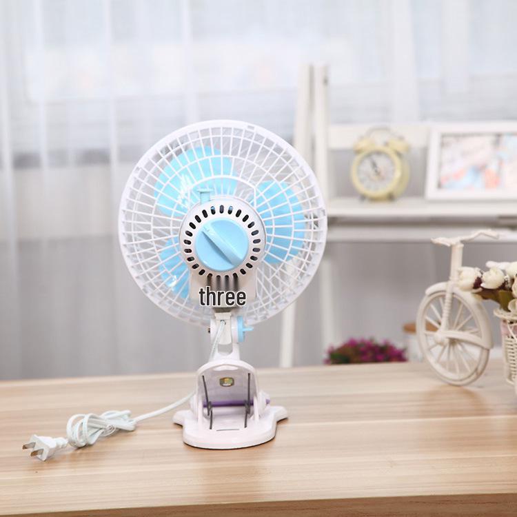 Cartoon Mini Electric Fan: Energy-Saving Shaking Head Fan for Student Dorms and Desktops