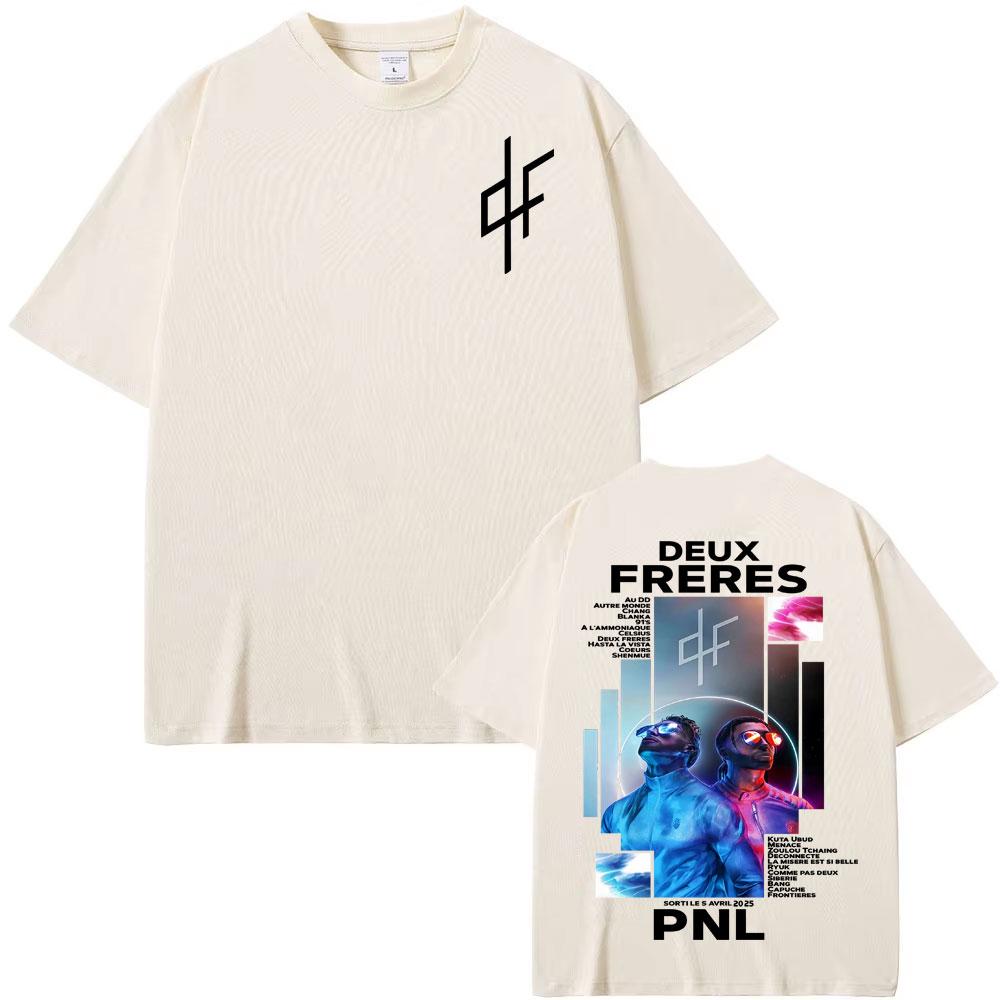 French Rapper Graphic T-shirt From Le Monde Chio PNL Men's and Women's Album Punk High-quality Cotton Top From Hip Hop Harajuku