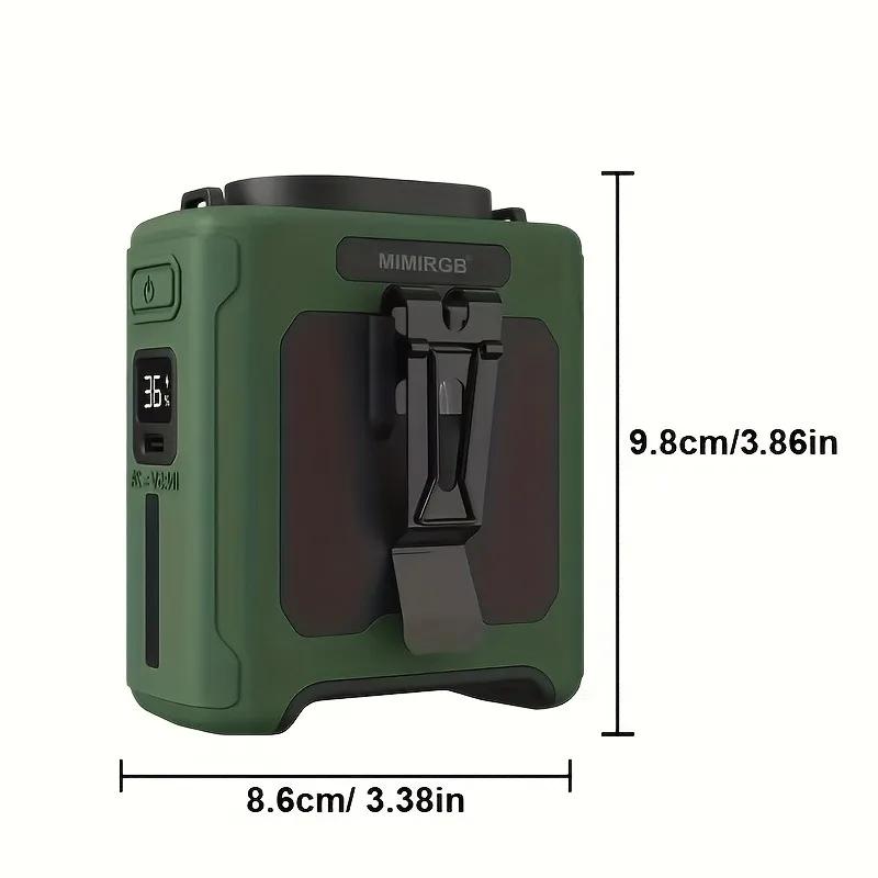 10000mAh Waist Fan Wearable Waist Fan 5 Speeds & Light 40H Hands-Free Cooling for Outdoor Jobsite Travel Long Range for Outdoor