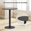 Dining Table, Round Kitchen Table with Steel Base for Living Room, Dining Room, 60 x 60 x 72cm, Black