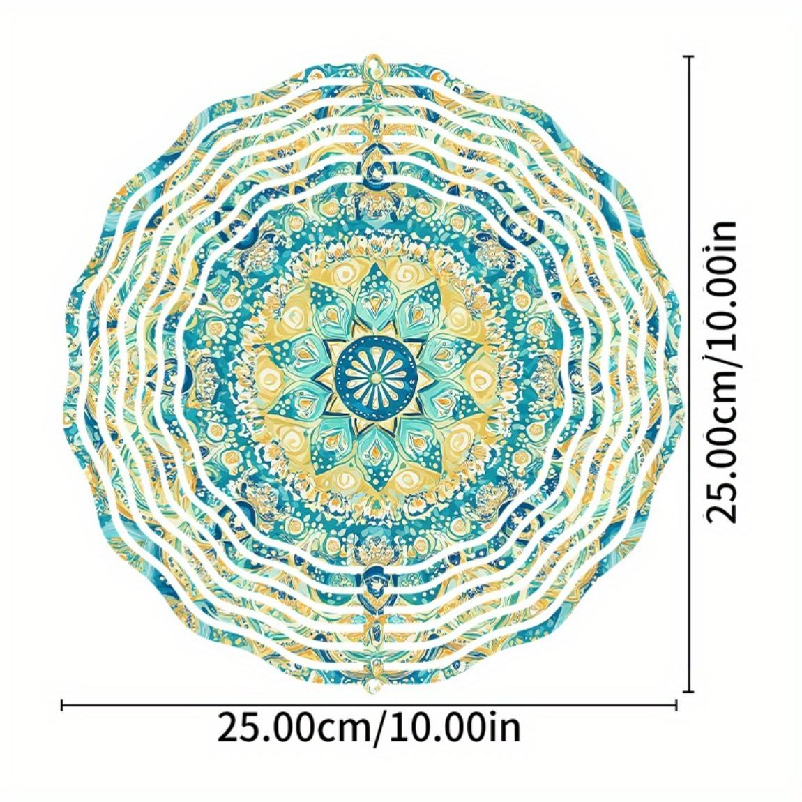 

10-дюймовый подвесной ветряной спиннер, декор в богемном стиле с вращающимся на 360 градусов крючком для сада, балкона, двора, летний, весенний, уличное украшение, подарок 01A