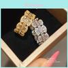 Geometric Zircon Ring For Women With Cubic Zirconia And Retro Palace Style