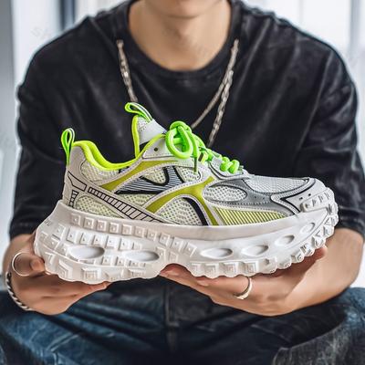 Fashion Men's Sports Casual Shoes 2025 New Style Summer Mesh Breathable Non slip Shoes Comfortable Versatile Thick Soled Chunky sneakers