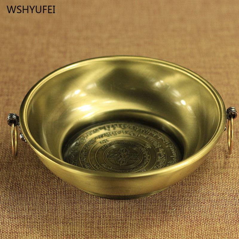 1 pc Alloy medicine supply plate Buddhist Hall Temple supplies Household Sacrifice Feng Shui Accessories Law Society  Offering