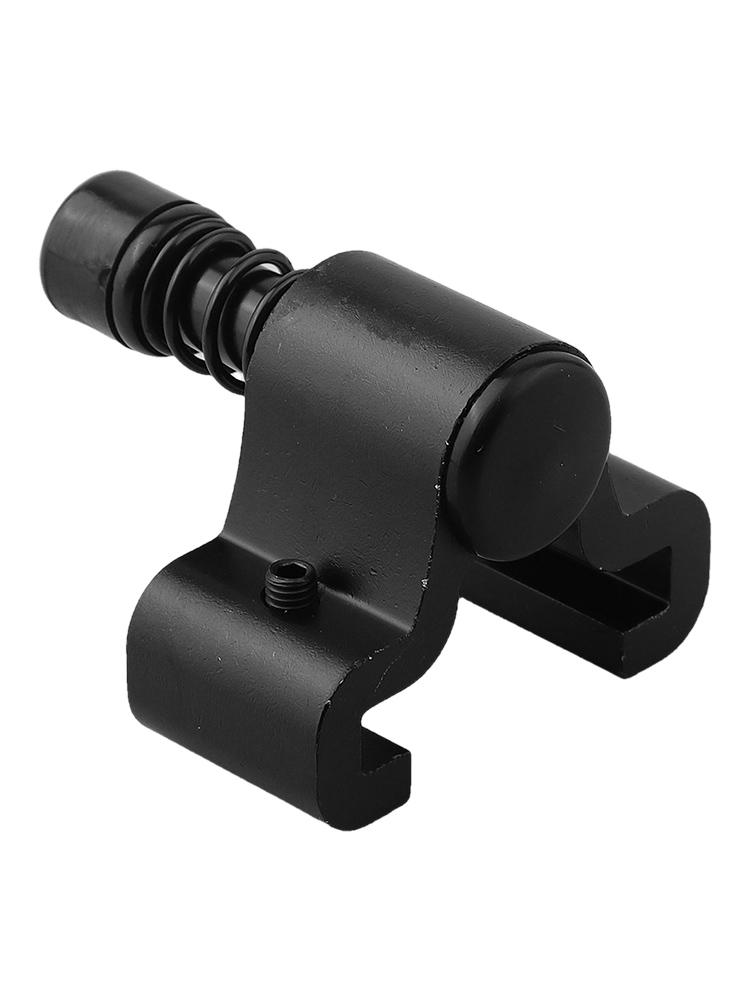 High Quality Barn Door Stopper Household Hardware Aluminum Black Double Pulley For Folding Door Limit Positioner