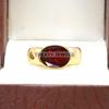 Garnet Oval Cut With 925 Sterling Silver Gold Plated Ring For Men's #B95 JL375671429036