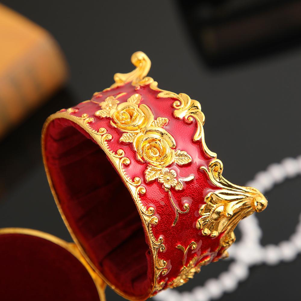 Scatola Portagioie in Metallo Smaltato Vintage Piccola Organizer per Oggetti Piccoli per Anelli Orecchini Braccialetti Decorazione da Scrivania Regalo di Compleanno