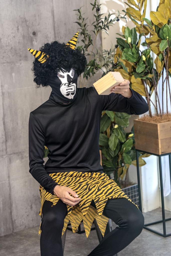 Clearstone Halloween Setsubun Real Demon Cosplay Size Black Costume, Men's, M,
