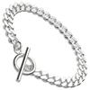 Gin No Silver 925 Kihei Chain Bracelet with Mantle and Simple Kihei Toggle Clasp [Shinjuku Kura] T-Bar, 18cm,