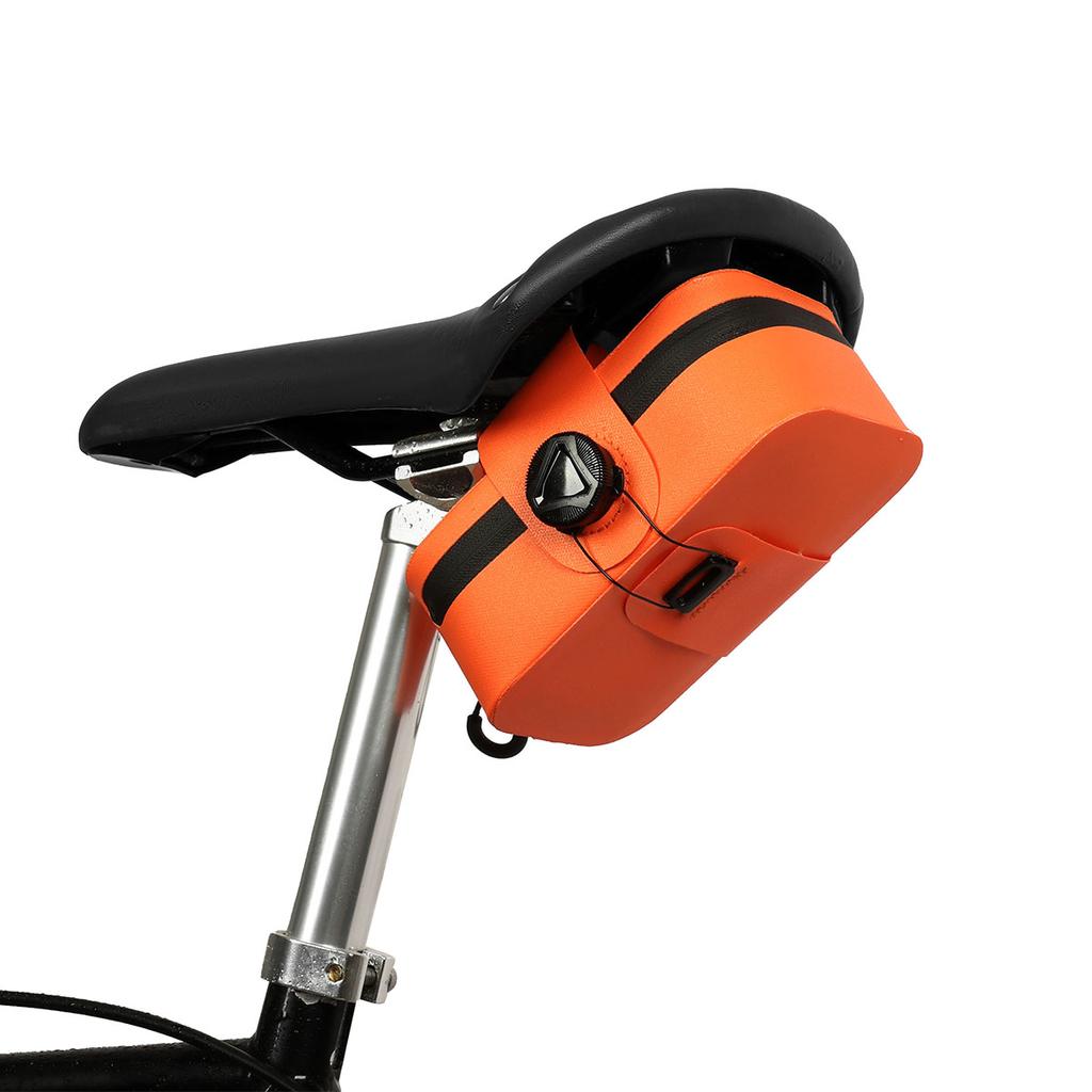 Waterproof Bicycle Saddle Bag -Rotating Lacing Under Seat Bike Bag Portable Cycling Seat Pack Easy Attachment for Road Bikes