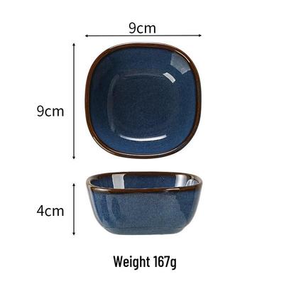 ZISIZ Japanese Kiln-Glazed Round Condiment Dishes