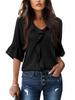 European & American Style Ruffled Lantern Collar Casual Women's Short-Sleeve Top 2026