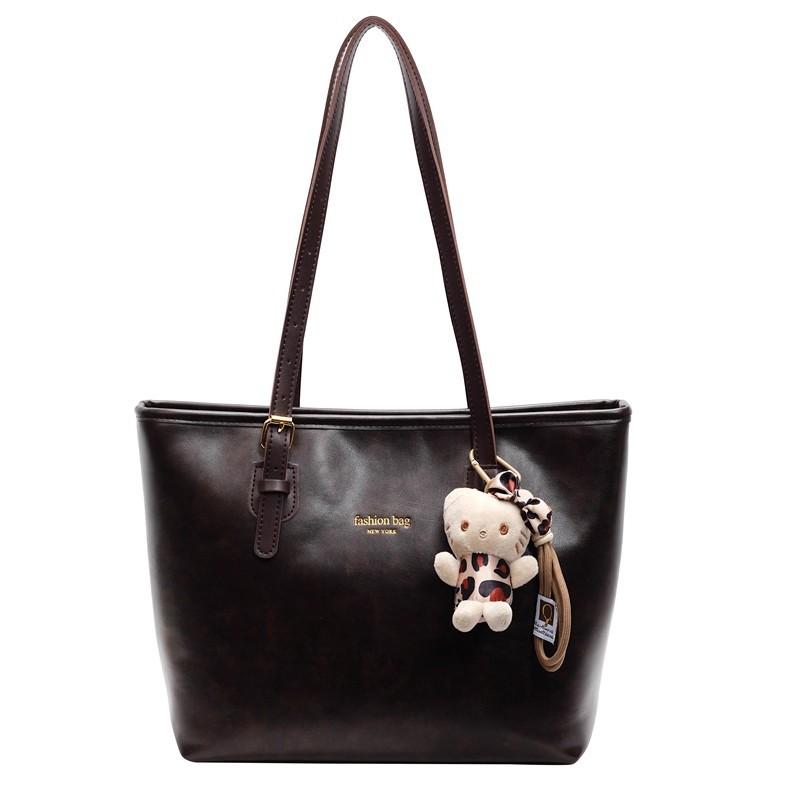 Retro simple large-capacity tote bag large bag 2025 new fashionable work commuter bag