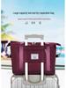 Large Capacity Multifunctional Trolley Handbag: Portable Travel, Business Trip & Maternity Storage Solution with Removable Wheels